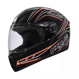 Studds Ninja Elite Super D5 Decor ISI Plastic Black Full Face Flip-Up Helmet, Size: 580 mm-picture-17
