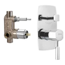 Cera Gayle Brass Chrome Finish Single Lever Concealed Diverter System Set Consisting of Exposed &a; Concealed Part, F1014702-picture-11
