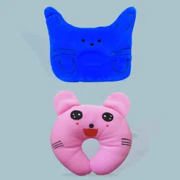 Polyester Fibre Solid Baby Pillow Pack of 2-image-3