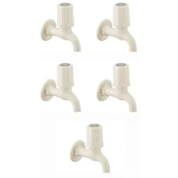 Spazio Smartbuy Plastic Glossy Finish Metro Collection PTMT Bib Cock with Wall Flange (Pack of 5)-picture-22