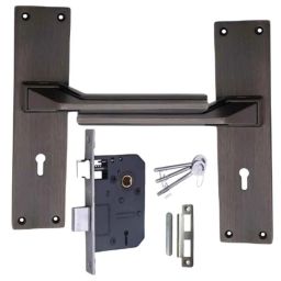ATOM 230mm Zinc Black Matt Finish Mortise Door Lock Set, MH-O54-KY-BLK-image-35