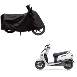 Kozdiko Polyester Black Dust &a; Waterproof Bike Body Cover with Mirror Pockets for TVS Iqube Electric-picture-25