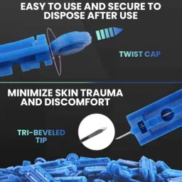 MCP Pain Free Round Lancing Device Pen with 5 Depth Settings &a; 100 Pcs Round Lancets image 5