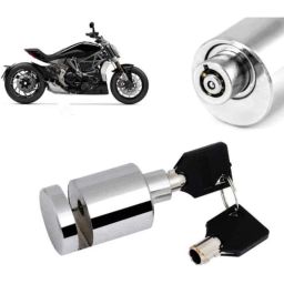 Auto Pearl Stainless Steel Silver Heavy Duty Anti Theft Motorcycle Disc Brake Lock, Lock-126-picture-38