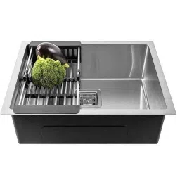 Crocodile 20x17x10 inch Satin Finish Single Bowl Stainless Steel Handmade Kitchen Sink-image-68