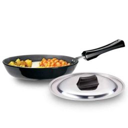 Hawkins Futura 22cm Aluminium Black Hard Anodised Frying Pan with Steel Lid, HK-KW-L06-picture-44