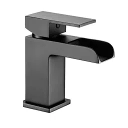 IRIS Chrome Black Waterfall Hand Spout Basin Cock-39