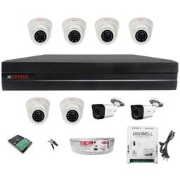 CP Plus Full Hd 4MP Cameras 8 Channel Hd Dvr Combo Kit with 2 Bullet &a; 6 Dome Camera-20