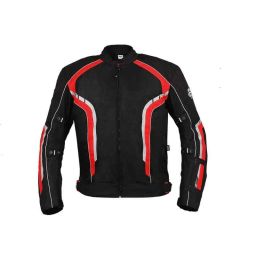 Biking Brotherhood Red Cordura &a; Mesh Panel Xplorer Riding Jacket, Size: XL-image-16