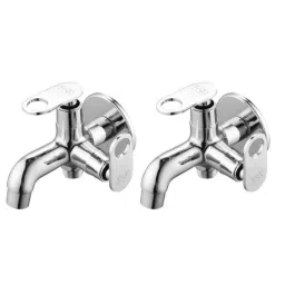 Spazio Prime Brass Finish 2 Way Long Body Angle Valve with Wall Flange for Bathroom (Pack of 2)-picture-27