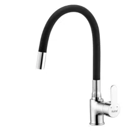 Ruhe Pavo Brass Chrome Finish Single Lever Sink Mixer with Flexible Black Silicone Spout, 11-0526-FL-BL-picture-44