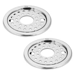 Ruhe 5 inch Stainless Steel Gloss Finish Floor Drain Plain Round Jali with Lock &a; Hole, 16-0610-20 (Pack of 2)-picture-48