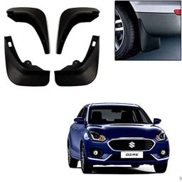 Auto Pearl 4 Pcs ABS Black Front &a; Rear Cup Type Mud Flaps Car Splash Guard Set for Maruti Suzuki Swift Dzire T3 2018-32