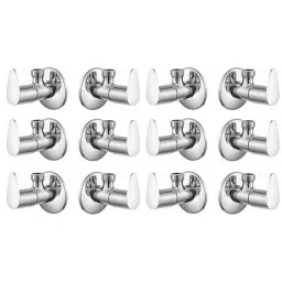 Spazio Stainless Steel Chrome Finish Vignette Angle Valve with Wall Flange (Pack of 12)-picture-6