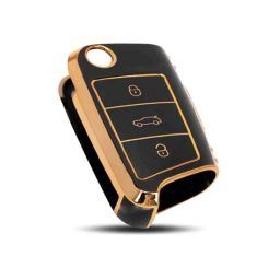 Flymaster Thermoplastic Polyurethane Black TPU Car Key Cover, BLACK-TPURKE-33-picture-48