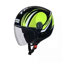 Studds Track Super D3 Decor ISI Plastic Black Open Face Helmets, Size: Large-picture-32