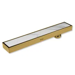 Ruhe 32x3 inch Stainless Steel 304 Yellow Gold PVD Coated Tile Insert Shower Drain Channel, 16-0219-04-picture-33