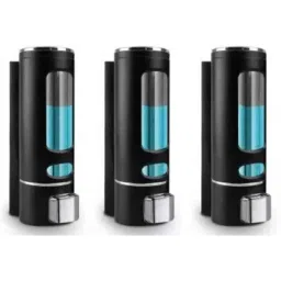 Neelkund 400 ml Plastic Black Liquid Soap Dispenser for Bathroom &a; Kitchen (Pack of 3)-image-75