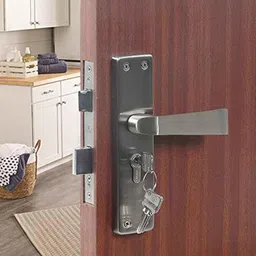 Voltizi 8 inch Stainless Steel 304 Cylindrical Plate Mortise Door Lock Handle Set with 3 Keys, CRZ003-BSK-image-21