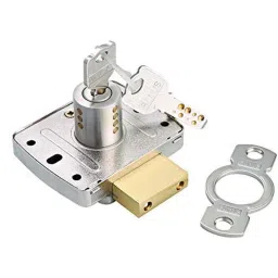 Bonus CB-65 32mm Mild Steel Silver Nickel Finish High Security Cupboard Lock with Security Plate-image-3