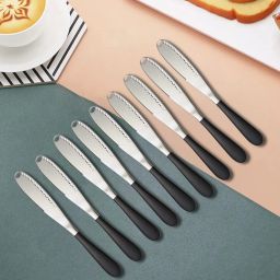 Stainless Steel Butter Spreader, Cheese Knife, Dessert Knife, Table Knife Set-image-62