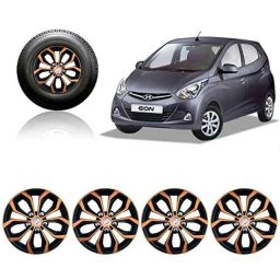 Auto Pearl 4 Pcs 12 inch ABS Copper &a; Black Car Wheel Cover Set for Hyundai Eon ERA-picture-4