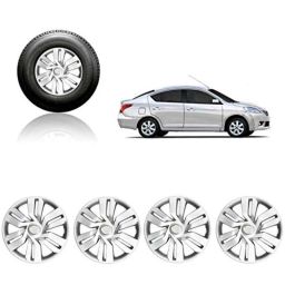 Auto Pearl 4 Pcs 15 inch Silver Car Wheel Cover Set for Nissan Sunny-17