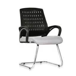 Da URBAN Boom 03 Grey Medium Back Mesh Heavy Duty Metal Frame Visitor Ergonomic Chair-picture-39
