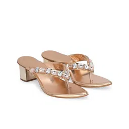 CLOG LONDON Embellished Open Toe Block Heels image 5