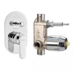 Cera Brooklyn Wall Mounted Single Lever Concealed Diverter, F1018701 + F4010101 (Pack of 2)-picture-12