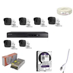 Hikvision 5 MP 6 Pcs Bullet Camera with 25m EXIR Built-in Mic, 8 CH DVR &a; 2 TB HDD with 90 m Cable Roll, 8 CH Neotech Power Supply &a; BNC &a; DC Full Combo Kit-picture-35