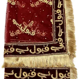 Net Embroidered Maroon Women Dupatta-image-26