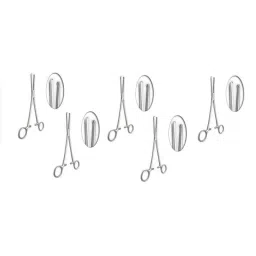 Forgesy 8 inch Stainless Steel Straight Kochers Haemostat Forceps, SUNX80 (Pack of 5)-picture-6