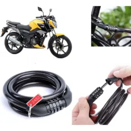 Auto Pearl PVC &a; Plastic Black Combination Cable Lock for Raider-picture-16