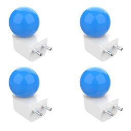 Fybros Bloom 0.5W Polycarbonate Blue Round LED Night Bulb with Plug &a; Play, FLS5294D (Pack of 4)-14