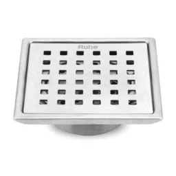 Ruhe Pearl 6x6 inch Stainless Steel 304 Brushed Finish Square Floor Drain with Collar &a; Cockroach Trap, 16-0306-36-picture-10