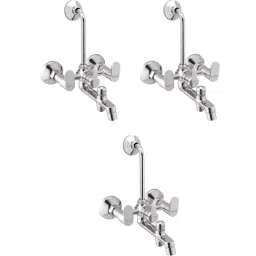 Prestige Ocean Brass Chrome Finish 3 in 1 Wall Mixer with Bend (Pack of 3)-20