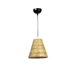 Tucasa Iron Pyramid Shaped Pendent Light with Light Brown Shade, HG-17-image-62