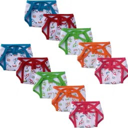 New Born Baby Hosiery Cotton Single Layer Nappies Pack Of 10 (0-6Months)-22