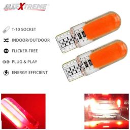 AllExtreme EXT10CR 2 Pcs 4W T10 5630 CMD Red LED Parking Light Set image 3