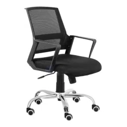 Rishabh Victor Leatherette Black Medium Back Executive Chair, SKU-10-picture-21