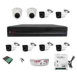 CP Plus Full Hd 4MP Cameras 8 Channel Hd Dvr Combo Kit 6 Bullet &a; 2 Dome Camera-49