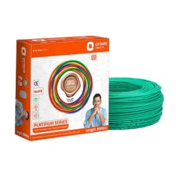Orient Platinum 1.5 Sqmm Green Single Core PVC Insulated Copper Conductor Unsheathed FR-LSH Cable, 711FLC2G0150P, Length: 90 m-picture-7