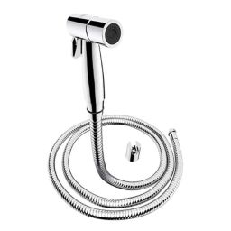 Biut Aria 15mm ABS Chrome Finish Health Faucet with Brass Inserts, 1m Hose Pipe &a; Hook, HF-5120-17