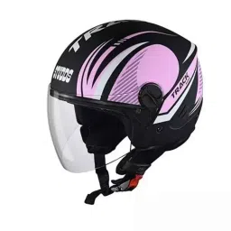 Studds Track Super D3 Decor ISI Ceritifed Plastic Matt Black Open Face Helmets, Size: 600 mm-picture-9