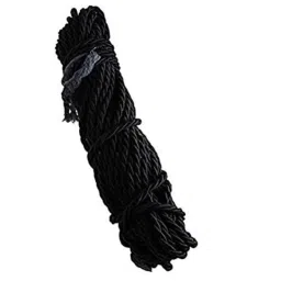 Meenu Arts Leg Guard Rope, Extra Long 28 Meters Long &a; Heavy Leg Guard Rope (Black) for Bullet Thunder Bird 350-10
