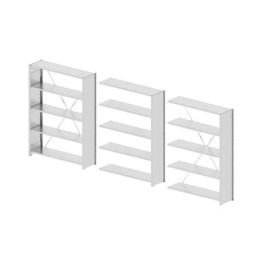 Godrej Altius Lite 1000x500x1900mm Steel Light Grey Storage Rack with 5 Layers (Pack of 3)-image-31