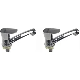 Spazio Opal Stainless Steel Chrome Finish Basin Tap (Pack of 2)-picture-48