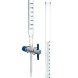 ABGIL 10ml Borosilicate Glass Burette with Straight Bore PTFE Plug Stopcock, ABG944-7