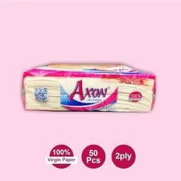 Axon Dine 50 Pcs 40x40cm 2 Ply Type-C Printed Tissue Paper Napkin Packet, ADPF-C-3 (Pack of 3) image 2